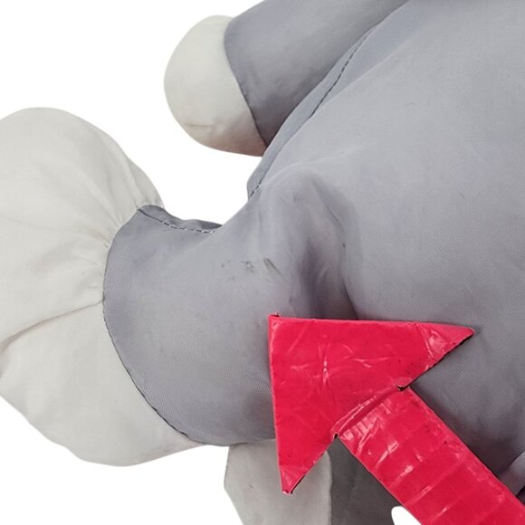 Vintage Fisher-Price Puffalump Gray Christmas Mouse Plush 1987 - Picture 8 of 11